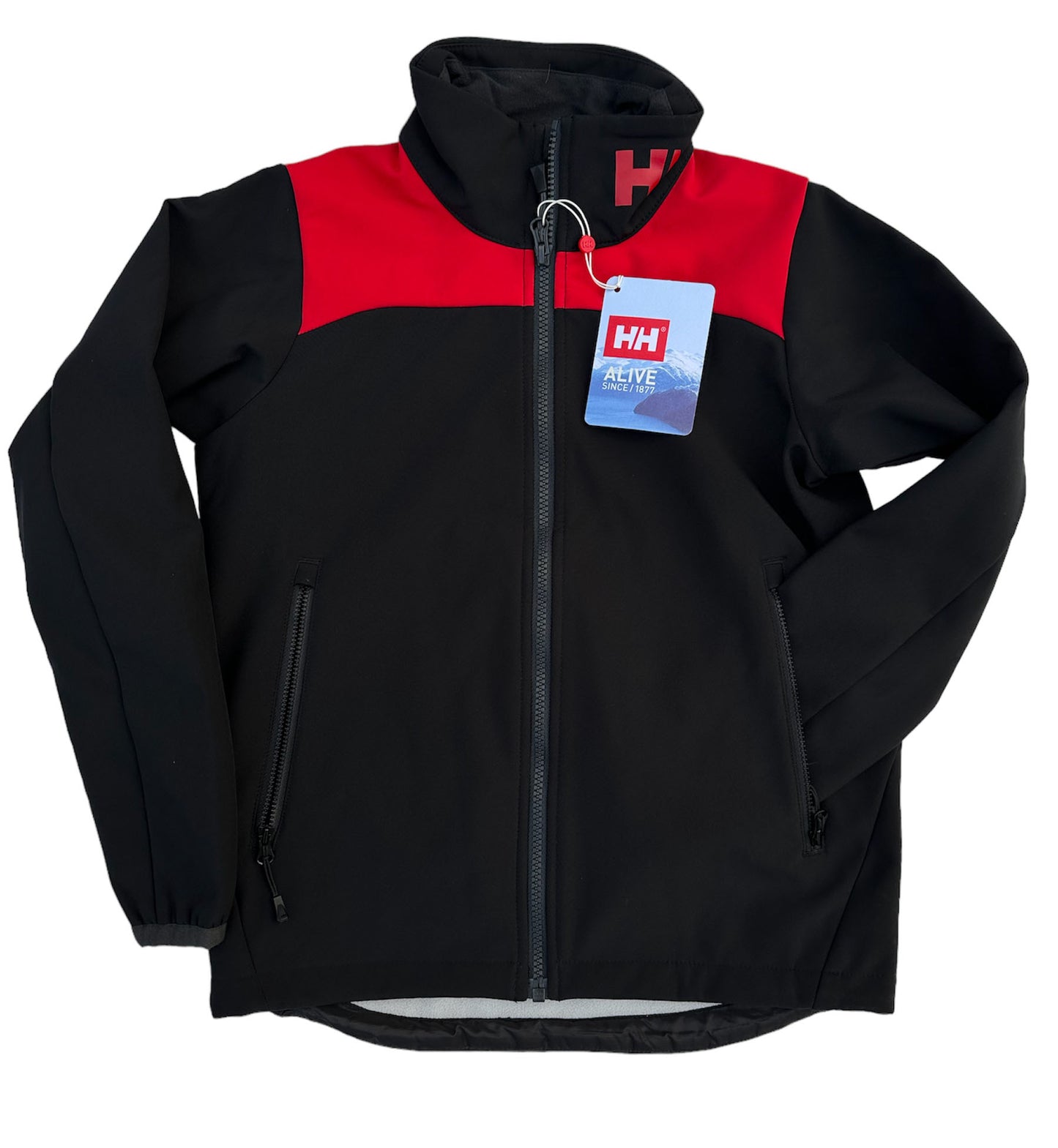 Helly Hansen Black and Red Softshell Jacket- Youth